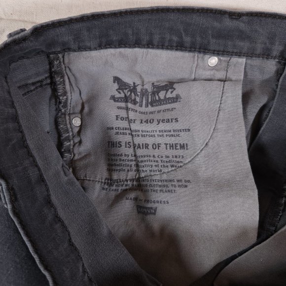 Levis 513 Jeans Mens Label Size 38x32 (~31) Slim Straight Denim Pants Casual - Picture 14 of 16